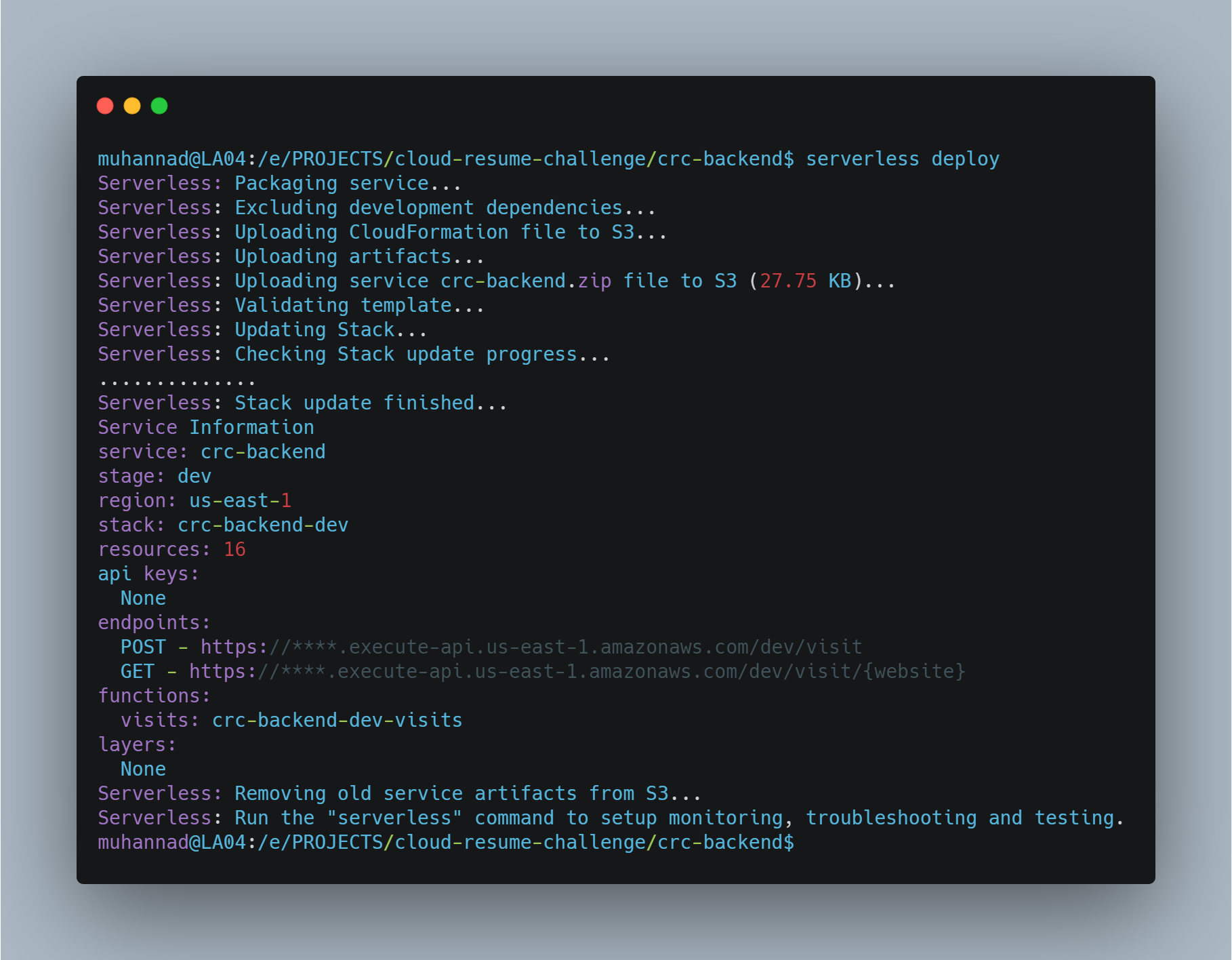 Deploy Servless Stack